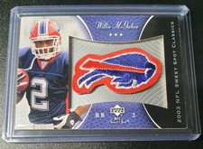 Willis McGahee - NFL Sweet Spot 2003 - Buffalo Bills - Sweet Spot Classics Patch
