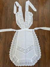 Antike Weiße Schürze Mit Spitze  Dienstmädchen Schürze Um 1900