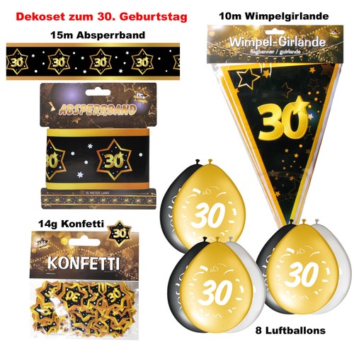 Geburtstag deko set - 30.,