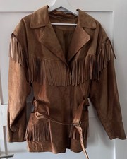 western, line dance, fransen wildleder Jacke gr 40