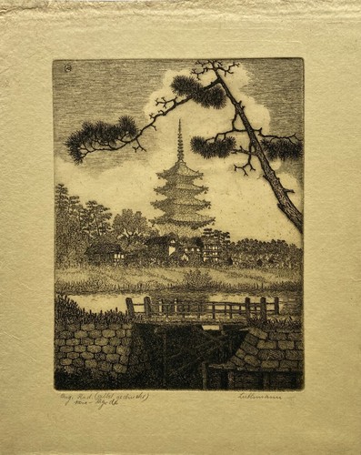 Radierung 1925 yakushi nara - 1925, yakushi-ji