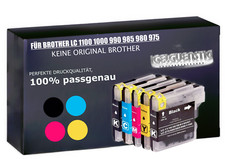 5 Druckerpatronen kompatibel für Brother LC980 DCP 195C