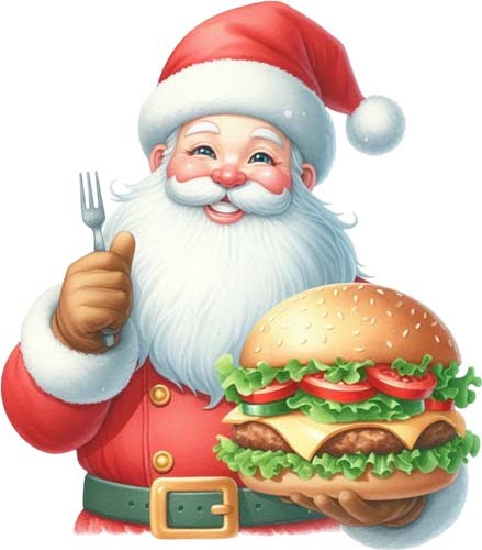 Weihnachten santa hamburger - weihnachten,