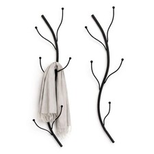 Wandgarderobe Schwarz Metall