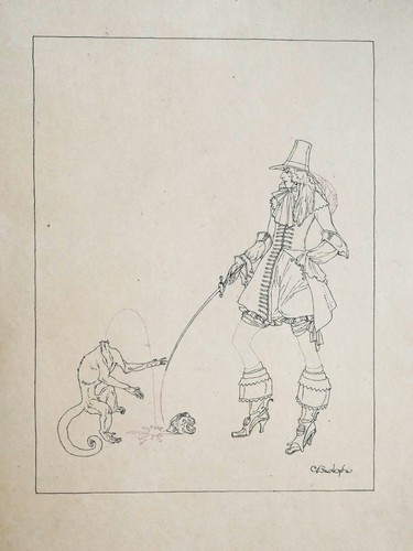 C1910 dandy affe makabre - affe,
