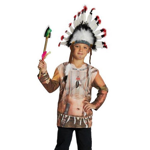 Kinder indianer shirt karneval - kinder,