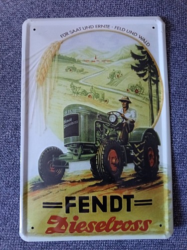 Blechschild fendt dieslross - fendt,