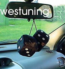 Plüschwürfel schwarz Fuzzy