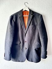 Heinrich Heissing Tailored Sakko Anzug Jacket samt schwarz L 52