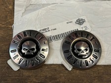 14100216 & 14100217 SCHÖNE MASSIVE SKULL TANKEMBLEME TANKSCHILDER ORIG. HARLEY®