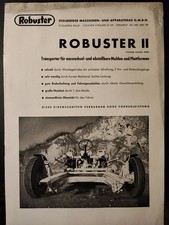 Original Robuster II Prospekt Broschüre 50er Traktor Lader Transporter Mulde