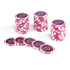 50 Poker-Chips  Wert 5000 pink