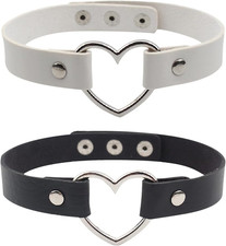 2 Stück Tattoo Choker Leder