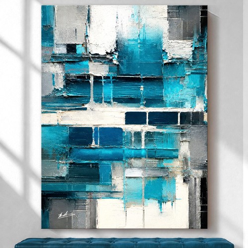 Leinwandbild xxl abstrakt - leinwandbild, blau