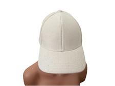 Stiksen Baseball Cap 100% Bio Baumwolle Hut Mütze 57 M Creme Weiß Neu
