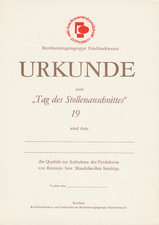 DDR Urkunde VEB
