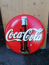 Reklameschild Coca Cola original rund Werbung Kunststoff vintage