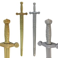 Langes Ritterschwert einfarbig Kunststoff - ca. 70 cm, Schwert Kinder