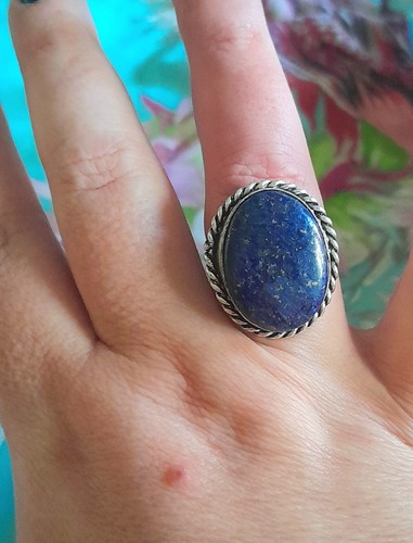 Ring lapislazuli cabochon - lapislazuli,