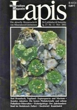 Mineralien Lapis Heft 11 Nov 2002 Morion Euklas Brambach Vogtland Zufurt Fichtel