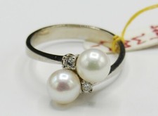 Weißgold Ring Akoja Perle