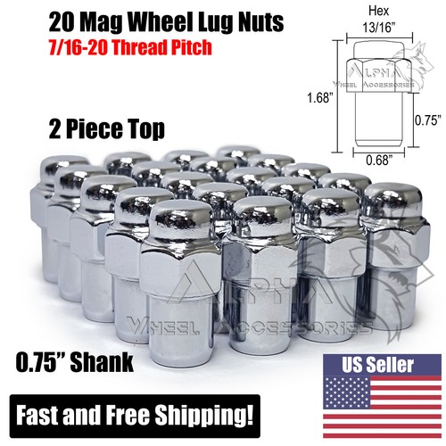 Chrome mag lug nuts - 7/16-20,