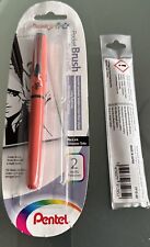 Pentel Pocket Brush Pen & Refills XGFKPF/FP10 Brush-Pen schwarz 1er & 4Nachfüll