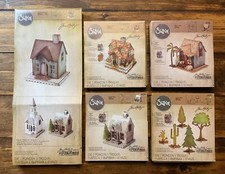 ★Sizzix Tim Holtz BigZ Stanzen★ Village Dwelling Winter Bungalow... großes Set