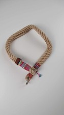Hundehalsband Halsband braun geflochten Kordel XL L Pink Hippie