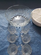 Bowle-Service Punsch-Service aus Glas - Schüssel mit 6 Tassen 13-teilig