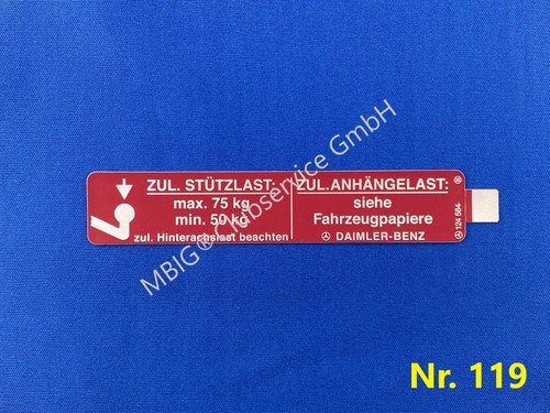 Original aufkleber stützlast - original,
