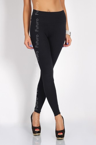 Schwarze leggings voller - in,