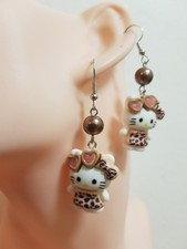 Ohrringe * Hello Kitty * Braun