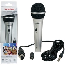 Thomson Dynamisches Mikrofon kabelgebunden 3m Kabel XLR Klinke Karaoke Party DJ