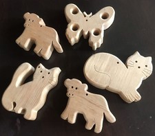 Holztiere f. Mobile unlackiert