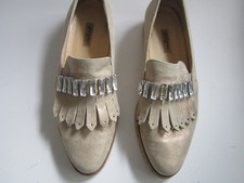 Paul Green Loafers Slipper Halbschuhe Haferlschuhe gold Glanz 40 Kristall Steine