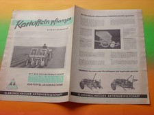 Kromag - Kartoffel-Legemaschine - orig. Werbe - Prospekt  > aus den 50er Jahren.