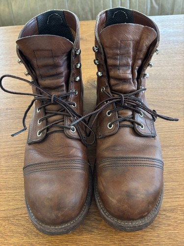 Red wing shoes - wing, iron