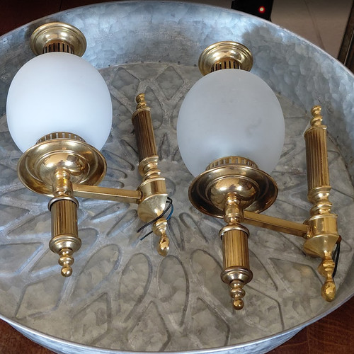 Wandlampe,Messinghalterung,80e