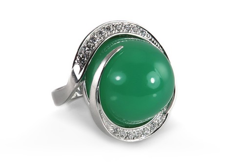 Ring chrysopras ct - 18,6,