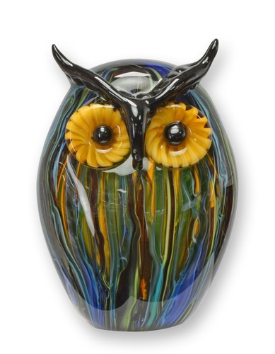 Glasfigur eule murano stil - glasfigur,