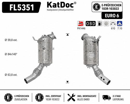 Dpf partikelfilter bmw - dpf, 5er