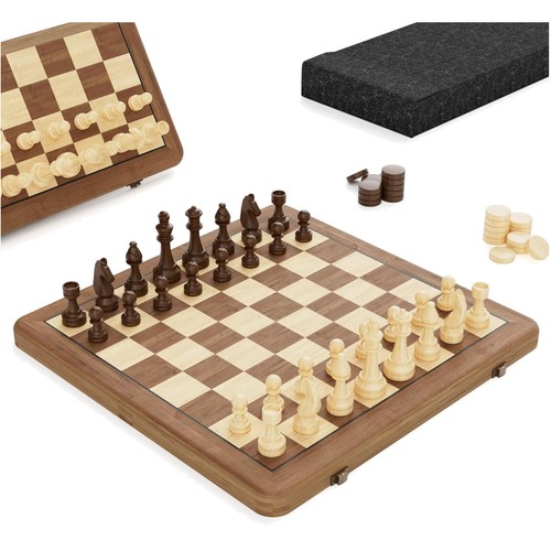 Magnetschachspiel holz mit - holz,