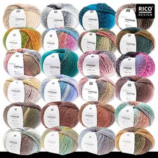 Rico Design 50 g Creative Melange Chunky Garn Wolle Stricken Häkeln 24 Farben