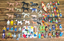 70+ PLAYMOBIL Figuren & Tiere – Bauernhof Ritter Kinder Menschen – ALTE Sammlung