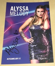 Alyssa Melody Original signierte Autogrammkarte Autogramm Karte Model Musik #24