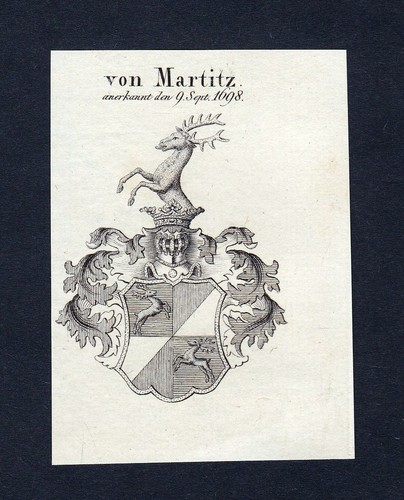1820 martitz wappen adel - wappen,
