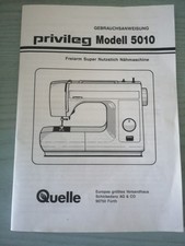 Original Gebrauchsanleitung Bedienungsanleitung für Privileg 1510  Nähmaschine