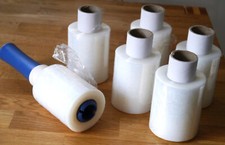 Folienabroller + 6 Stk. Ministretchfolie 10 cm mit verlängertem Kern