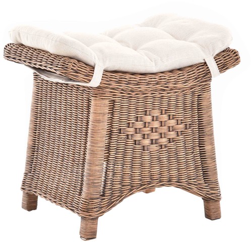 Rattan fußhocker geschwungene - rattan,
